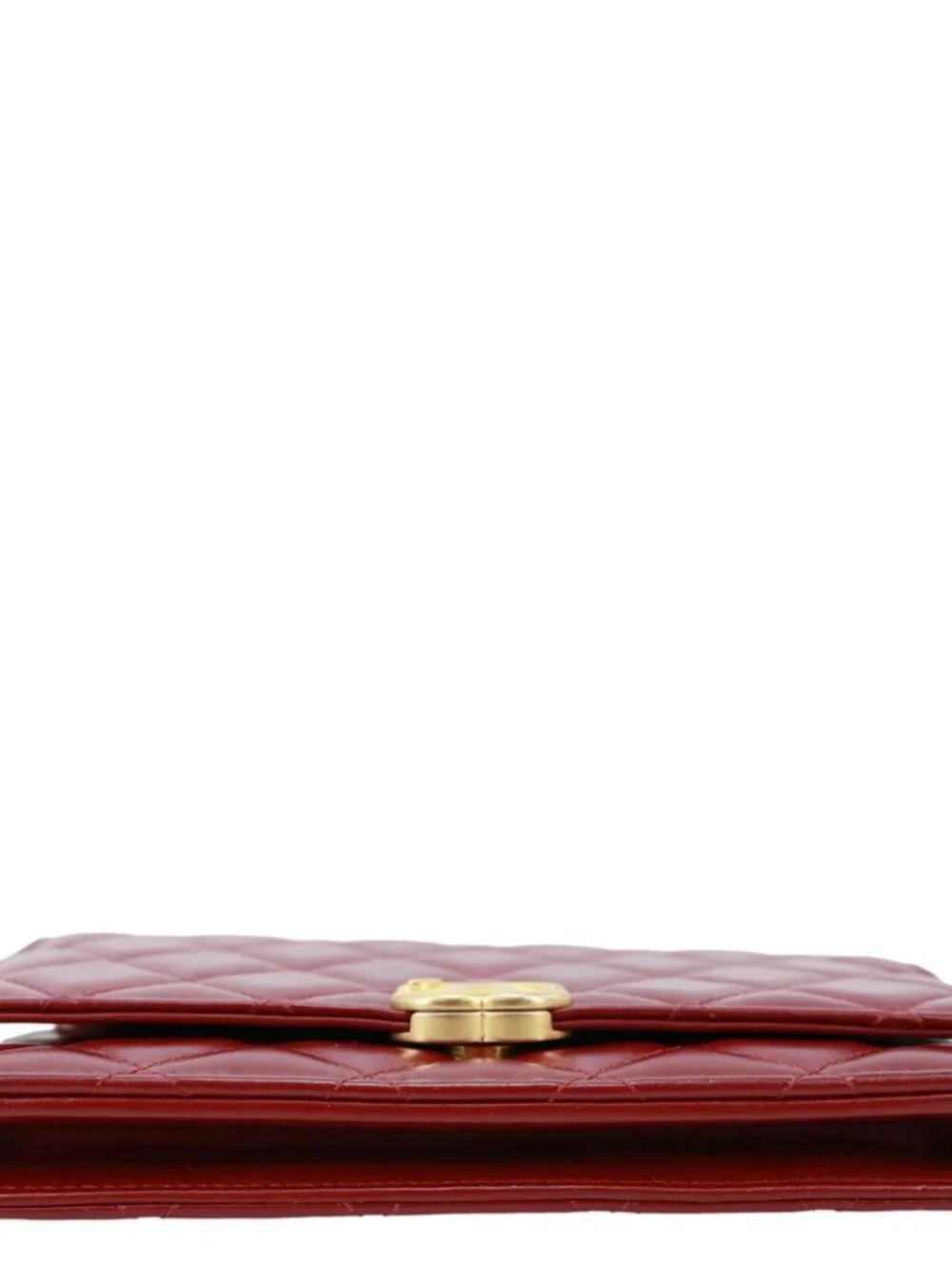 Chanel Perfect Fit Quilted Calfskin Leather Wallet On Chain Burgundy